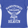thumbnail image 4 of Inktastic Handpicked for Earth by My Aunt in Heaven with Angel Wings Boys or Girls Toddler T-Shirt, 4 of 5