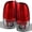 Chrome Red Clear Lens, variant on AKKON - Fits 97-03 F150 | 1999-2007 F250 F350 F450 F550 Superduty Styleside Model Pickup G2 LED Red Tail Lights Brake Pair