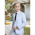 thumbnail image 6 of Lycody Boys Seersucker Slim Fit Jacket Lightweight Breathable Blazer Casual Stylish Summer Sport Coat for Wedding Travel Sandbeach Graduation, 6 of 6