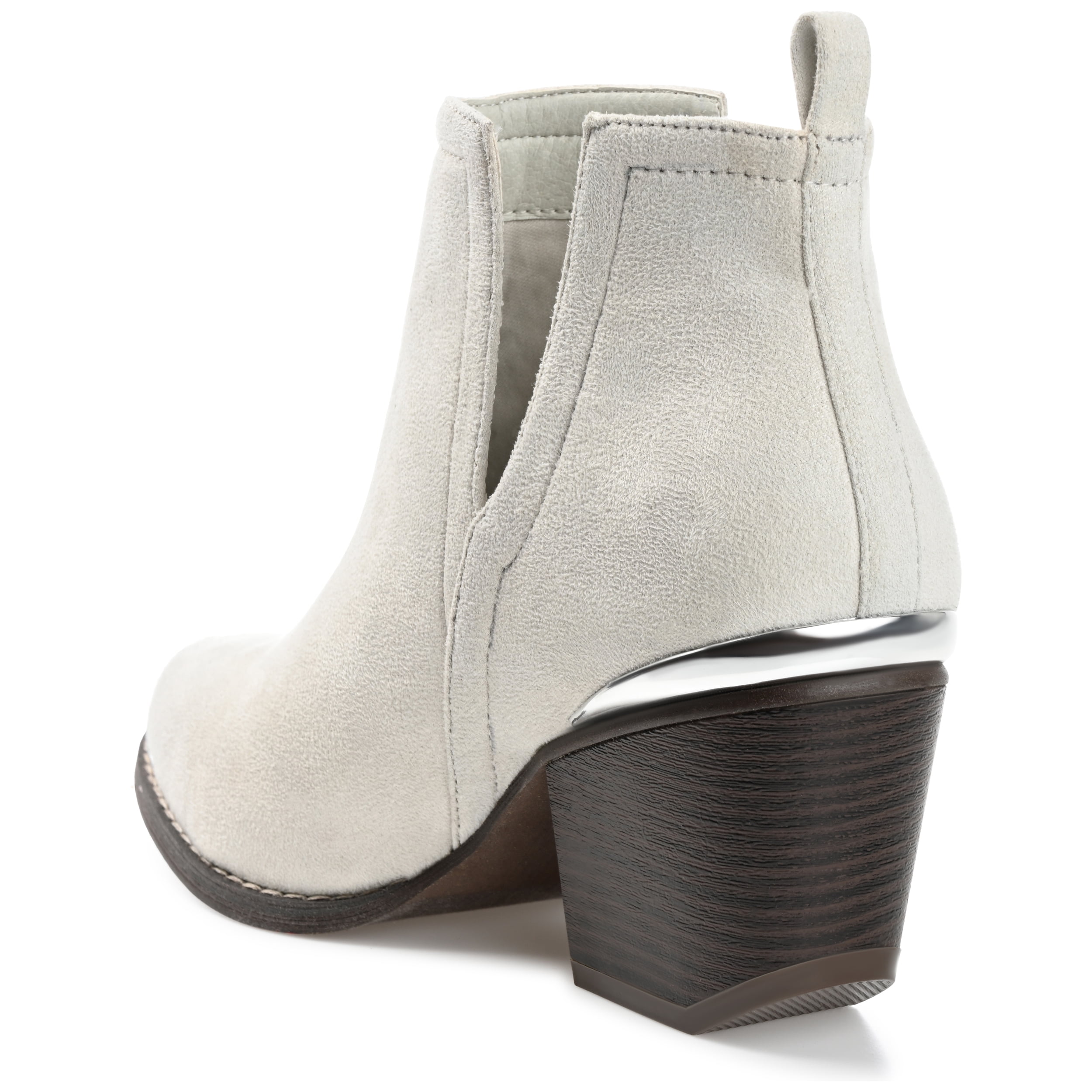 Journee Womens Issla Pull On Stacked Heel Booties, Widths Available
