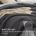 thumbnail image 3 of Juego de edredón Bedsure para cama completa, color gris oscuro, 7 piezas, 3 of 8