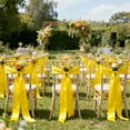 thumbnail image 5 of THEGLY Yellow Satin Ribbon 4 Inch 25 Yards Fabric Large Silk Ribbon for Gift Wrapping Cutting Ceremony Kit Grand Opening Chair Sash Table Hair Car Bows Sewing Craft, 5 of 7