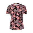 thumbnail image 5 of Wukai Lilies Flowers Print Men's Short-Sleeved Mesh T-Shirt,Quick-Dry Short Sleeve Workout T-Shirt-Medium, 5 of 8