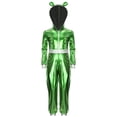 thumbnail image 4 of CONZONE Carnival Womens Aliens Dress Up Fashion Pu Leather Jumpsuit With Headwear Funny Party Stage Performance Outfits, 4 of 4