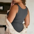 thumbnail image 4 of Plus Size Women Tank Top with Shelf Bra Summer Casual Camisole Tops with Built in Bra Cami Undershirts 1XL-5XL, 4 of 6
