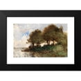 thumbnail image 2 of Paul Désiré Trouillebert 14x11 Black Modern Framed Museum Art Print Titled - River Bank, 2 of 5