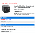 thumbnail image 2 of Audio Amplifier Relay - Compatible with 1997 - 2004 Chevy Corvette 1998 1999 2000 2001 2002 2003, 2 of 2