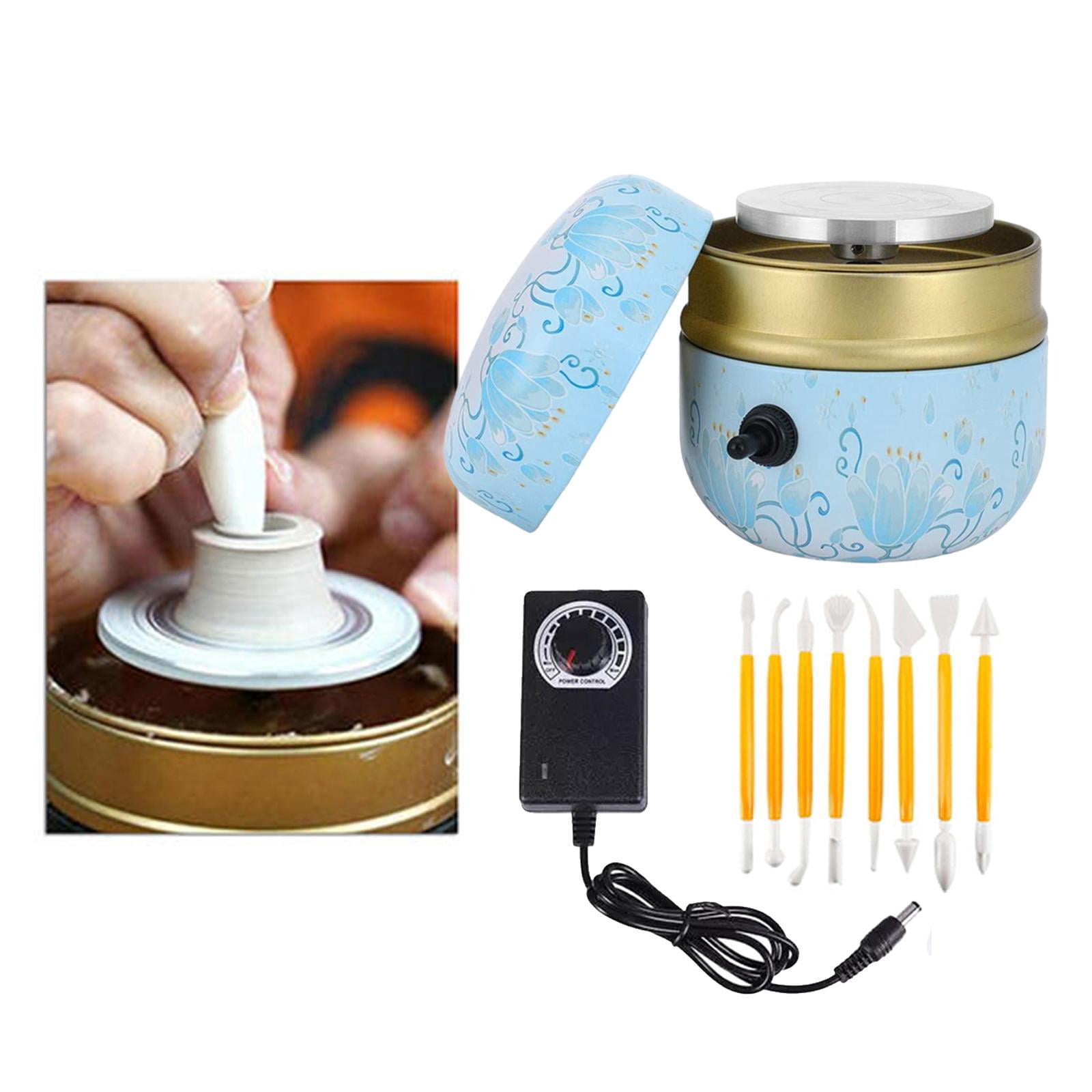 GUOOL Pottery , Adjustable Pottery Wheel Clay Tool for Beginners, Suitable for Ceramic Teaching, Pottery Bar, DIY Shop use. , Blue