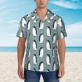 thumbnail image 2 of Fotbe Penguin Camisa Hawaiana para Hombre Unisex – Camisa Casual de Verano con Botones de Manga Corta de Algodón y Lino,3X-Large, 2 of 7