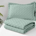 thumbnail image 7 of King Quilts Green (118"x106"), Lightweight Quilt Bedding Cover, Double Sided Stitching Summer Bedspread Coverlet Oversized, King/Cal King, Seafoam, 7 of 7