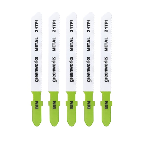 Greenworks 5pk Metal 24TPI Jigblade PA53206A1