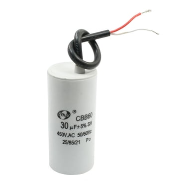 Paxanpax 30µF Wired CBB60 Start/Run Motor Capacitor – 450V, ±5%, Leaded Wires