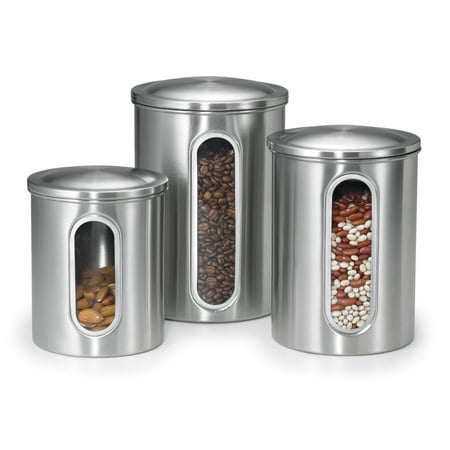 Polder Food Canisters Stainless Steel Canister Set (3-Piece) 3346-75RM
