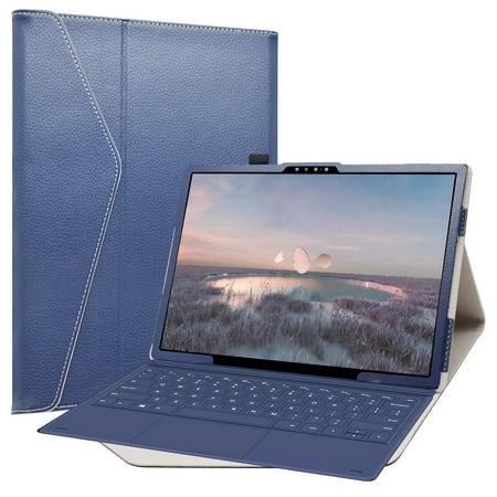Labanema Compatible with Dell XPS 13 2-in-1 9315 Case,PU Leather Folio 2-folding Stand Cover for Dell XPS 13 2-in-1（9315 2n1） 13.4" 2-in-1 Tablet,Dark Blue