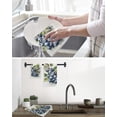 thumbnail image 5 of Blueberries Kitchen Dish Towels for Drying Dishes Set of 4, Farmhouse Blue Fruits Green Botanical Waffle Weave Microfiber Hand Tea Bathroom Towels Quick Dry & Absorbent Towel 15.7x23.6, 5 of 7