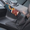 thumbnail image 3 of Renewold Sunflower American Flag Auto Handbrake Cover and Shift Gear Cover 2 PCS Set Car Accessories 4th of July Decor Universal Fit, 3 of 7