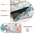 thumbnail image 5 of Teal Sea Turtle Starfish Area Rugs 3x5 ft Summer Beach Coral Shell Board Washable Rug Non Slip Indoor Carpet Absorbent Floor Mat for Living Room Bedroom Dining Room, 5 of 9