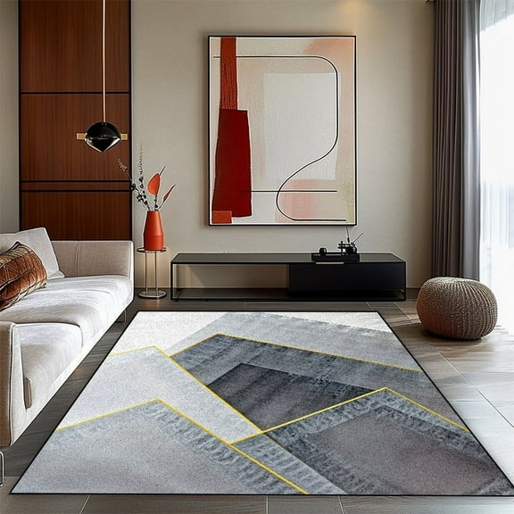 Nordic Minimalist Geometric rative Carpet Light Luxury Sofa Table Furniture ration Large Area Rugs Non-slip Bathroom Mat