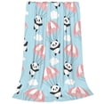 thumbnail image 2 of Bingfone Cute Panda Flying In The Sky Print Flannel Fleece Blanket Throw Blanket For Bed,Sofa,Couch,Travel,Camping(60"X50"), 2 of 9