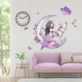 thumbnail image 2 of Advancent Pegatinas de pared de niña mariposa impermeables y duraderas de PVC, 2 uds., para decoración de habitación delicada y hermosa Decoración del hogar, 2 of 6