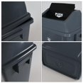 thumbnail image 3 of 4-Pack 13 Gallon Plastic Trash Cans with Lids, Large Grey Garbage Waste Bin, 3 of 7