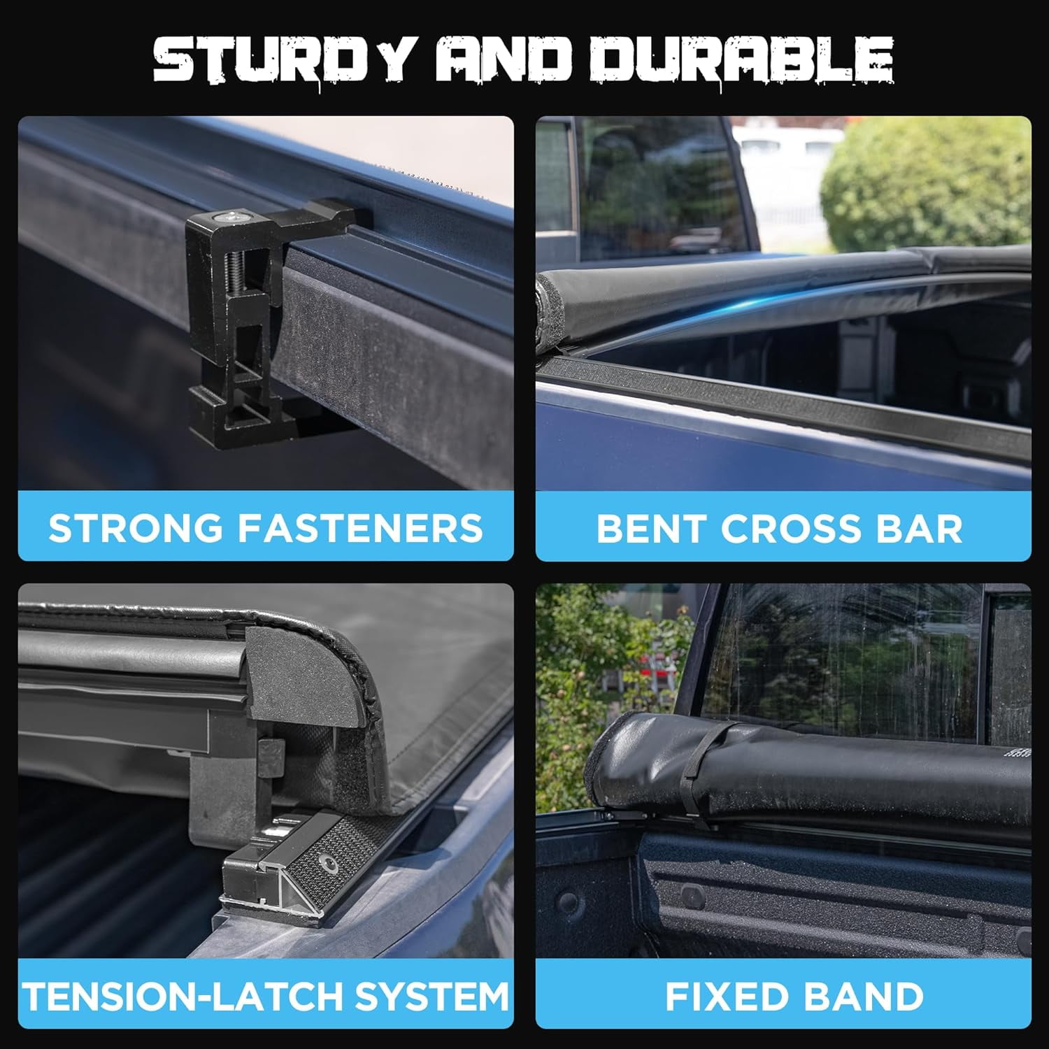 Hard Folding Truck Bed Tonneau Cover Compatiable With Ford Super Duty 6 ...