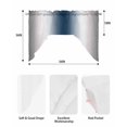 thumbnail image 5 of Gray Navy Blue Swag Valances for Windows, Small Curtains Drapes, Modern Gradient Geometric Kitchen Window Curtains Over Sink Rod Pocket Window Treatment Valance for Bedroom/Bathroom 56"x36", 5 of 5