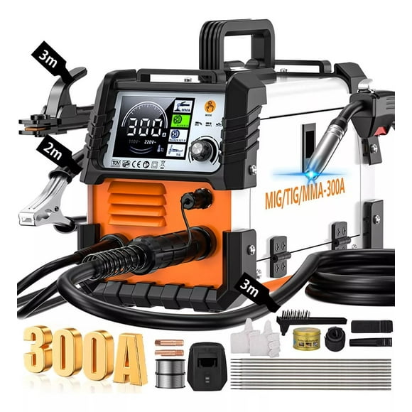 Soldadora Inverter 300a Máquina Soldar Mig+mma+tig 110v/220v