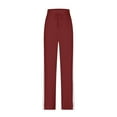 thumbnail image 5 of KDDYLITQ Track Pants Women Oversized Drawstring Pants Baggy Straight Wide Leg Joggers Barrel Plus Size Loungewear Stripes Loose Sweat Pants with Pockets Wine S, 5 of 5