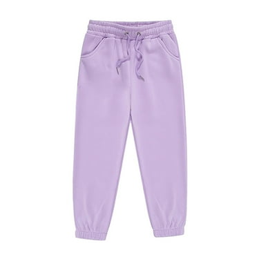 RTKFRFLM Kids Jogger Pants Boys Girls Solid Cotton Athletic Sweatpants Warm Relaxed Fit Active Trousers with Pockets