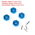 thumbnail image 2 of Drfeify Tuerca de Cubo RC, Tuerca de Cubo de Montaje Hexagonal con Rueda metálica de 5 mm Tuerca Compatible con WLtoys 1/14 144001 RC Car(Azul) Tuerca de cubo Spptty Juguete modelo, 2 of 6