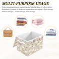 thumbnail image 6 of Yayeee Collapsible Storage Bin with Lid Fabric Closet Decorative Basket with Handles, Gray Cartoon Goose Pattern, 6 of 7