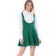 thumbnail image 1 of AllegK Dde San Patricio Vestido Decoración De Botones Por EnciDe rodilDobladillo Acampanado FalDe Tirantes PaMujer Verde XS, 1 of 6