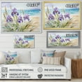 thumbnail image 4 of Designart "Beachside Beauty: Purple Irises II" Irises Floater Framed Canvas Art Print, 4 of 5