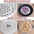 Stackable Plate Rack ROSEXIXI 3 Pack Stackable Stainless Steel Steamer Trays, Round Steaming ...