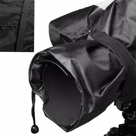 HORIALENCE 1Pack Professional Nylon Rain Cover for DSLR Camera in Black 19x7.5in