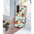 thumbnail image 5 of WIRESTER Shockproof Soft Rubber Cover Case for Samsung Galaxy S24 FE 6.7", English Bulldog Funny Playful Postures on Green BG, 5 of 5
