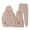 Khaki, variant on lnmuld Two Piece Outfits Stylish Girls Winter Outfits Set Casual Wear Printed Hooded Sweatshirt Ensemble for Easy Care Instructions Solid Color Size:7-8 Years
