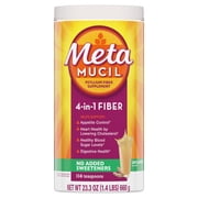Metamucil Psyllium Husk, Unflavored, No Added Sweetener, 114tsp