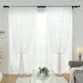 thumbnail image 2 of Window Treatment Lace Embroidered Light Filtering Polyester Retro Style Rod Pocket Voile Panel Curtain Home Accessories, 2 of 8