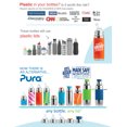 Pura Sport 18 OZ/550 ML Stainless Steel Water Bottle with Silicone Sport Flip Cap & Sleeve Red
