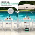 thumbnail image 3 of SERWALL Tall Adirondack Chairs and Table 5 Pieces Set, Adirondack Bar Height Chairs Set of 4 and Bar Table, Outdoor Barstools Set for Balcony, Poolside, Backyard, White, 3 of 9