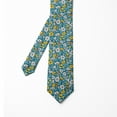thumbnail image 2 of Necktie, Vintage Flowers Theme, 3.7", Sea Blue Mustard, by Ambesonne, 2 of 4