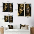 thumbnail image 4 of Designart "Vintage Gold Glamour Gorgeous Boho Chic Woman I" Boho Woman Framed Wall Art Set Of 2 - Glam Black Gallery Wall Frame Set For Home Decor, 4 of 6