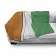 thumbnail image 3 of Ivory Coast Soft Flannel Fleece Throw Blanket, Cote D'Ivoire Patriotic Design Flags in National Colors, Cozy Plush for Indoor and Outdoor Use, 60" x 80", Marigold Jade Green, by Ambesonne, 3 of 6