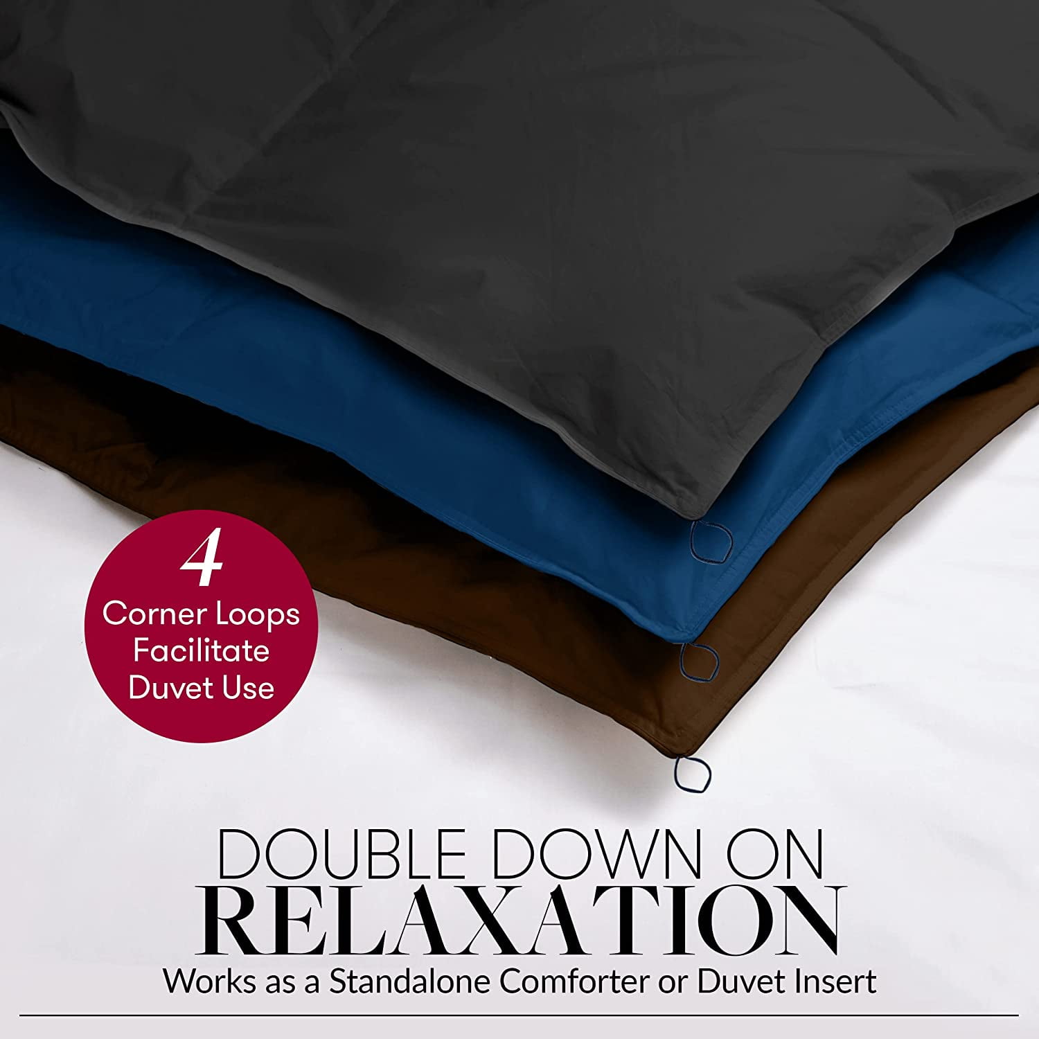 Beckham Hotel Collection 1600 Series, Lightweight Luxury Goose Down Alternative Comforter, King/Cali King, Slate Gray
