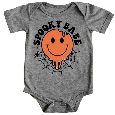 

Spooky Babe Halloween Shirts and Bodysuits for Infant Baby and Toddler Youth Girls Granite Heather Bodysuit 6 Months