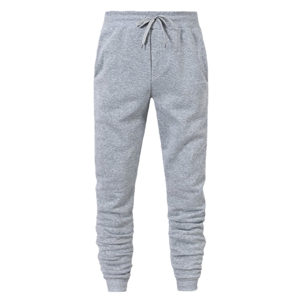Pantalones deportivos casuales de hip hop para hombre, de color liso, con puños y cordones, con bolsillo - Poliéster, ligeros y transpirables - M-XXXL