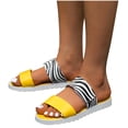 thumbnail image 4 of Sandalias informales de moda para mujer, zapatos de leopardo, zapatillas de playa con tacones planos para exteriores Wmkox8yii ytu8531, 4 of 5