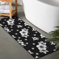 thumbnail image 2 of Pioneer Flower Floral Print Pattern Bathroom Rugs Mat, Non Slip Microfiber Bathroom Rug with Rubber Backing, Soft Mats for Bathroom Floor Tub Shower, 17"x47", 2 of 5